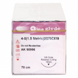 Alan Glyde polyglycol hechtdraad snijdend 19mm - 4-0