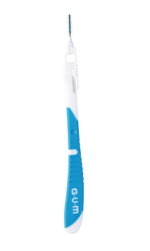 Gum brosses Bi-Direction 0,9 mm, bleu - 6 brosses par blister