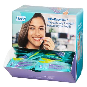 TePe Easy Picks dispenser box XL paars oranje 100 x 2st