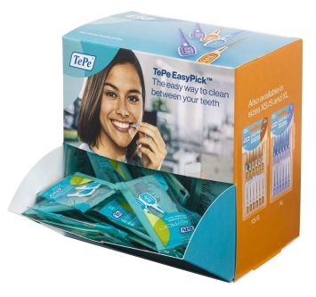 TePe Easy Picks dispenser box M/L blauw 100 x 2st