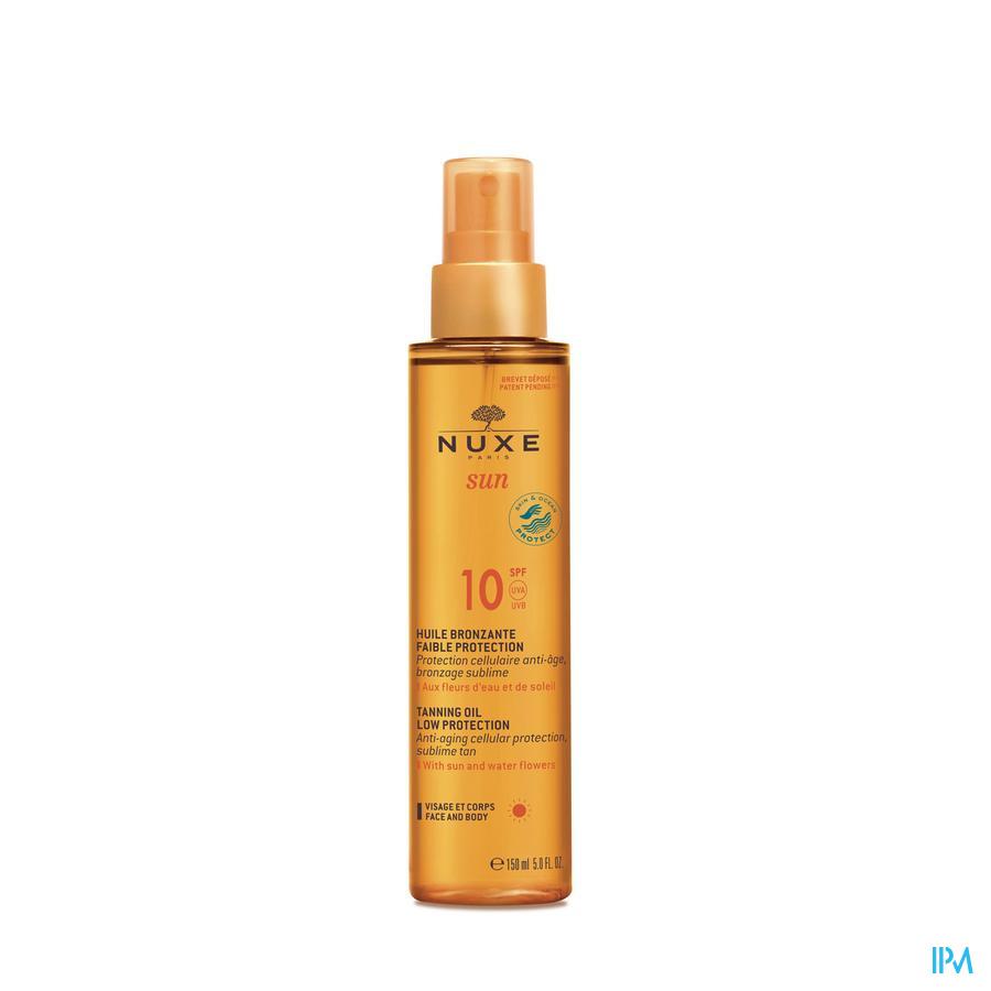 Huile solaire Nuxe visage et corps spf 10