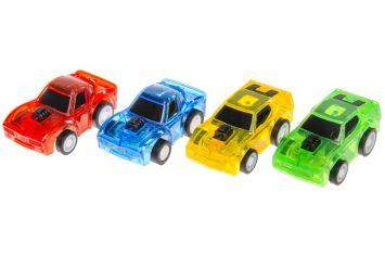 Transparante auto met krachtige pullback motor 36 stuks