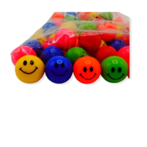 Balles sautantes Smiley 33mm 100pcs