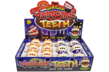 Dents de vampire claquantes en présentoir par 12 pièces