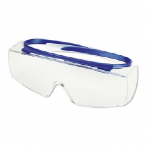 Uvex Super OTG (navy blue) over the glasses
