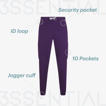 3ssential Pure Stretch Jogger Unisex nachtblauw