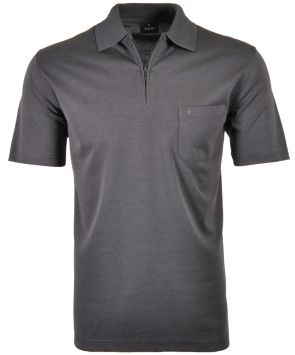 Ragman soft knit Ultimate polo Antraciet