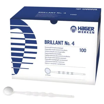 Brillant Disposable mondspiegels Hager-Werken met heft nr.4- 100 st