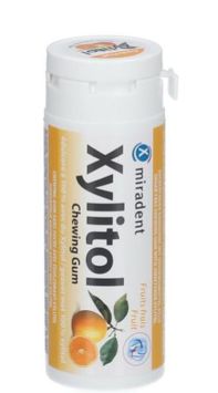 Miradent Xylitol chewing-gum Fruits frais 1 x 30 pcs