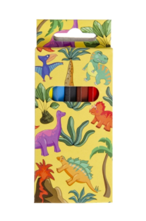 Kleurpotloodjes Dino's 6 stuks x 24 doosjes
