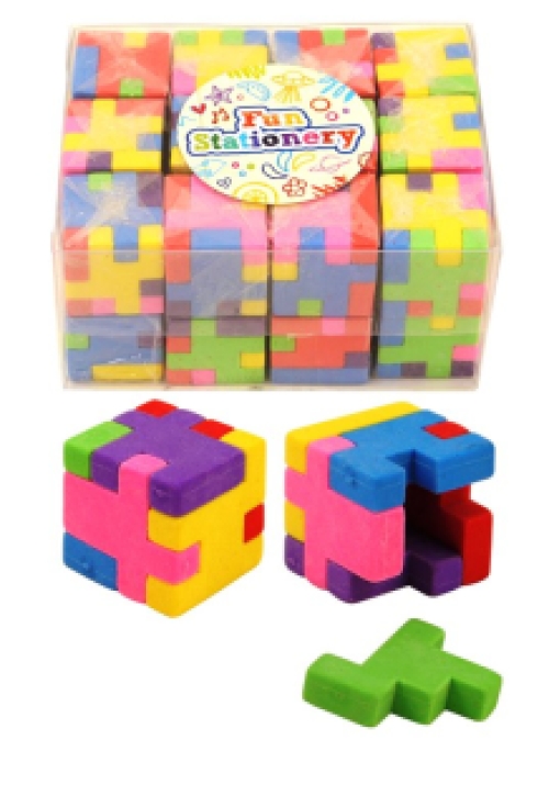 Gommes en Cubes puzzle 27mm 24pcs