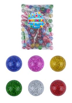 Springballen Glitter  3,3 cm per 100 st