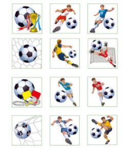 Tatouages football 144 pcs