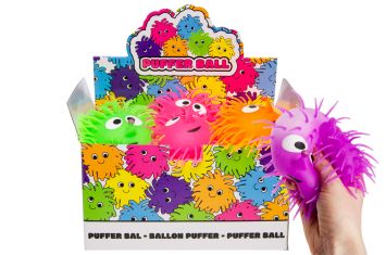 Stretchy et Squeezy balle anti-stress avec smiley 14cm 12pcs/display