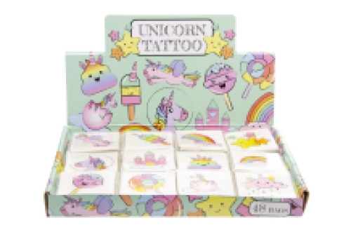 Tatouage de licorne 48 sacs avec 12 sortes différentes