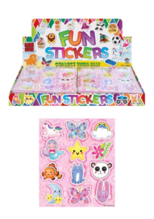 Schattige sticker vellen 12 stickers /vel 10 x 11cm 120 vellen/doos