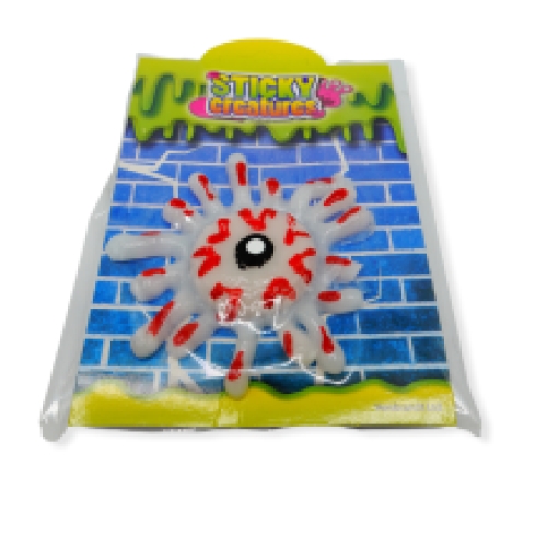 Sticky monsters 9-11 cm 48 stuks