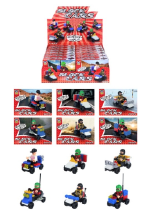 Block Cars 6 soorten kits 12 per doos