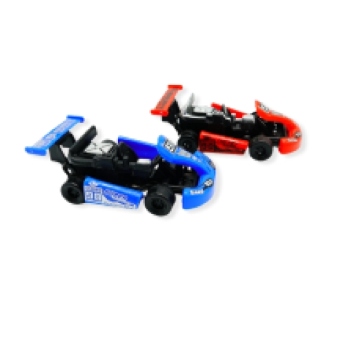 Cart met motor 10 cm 4 kleuren  24 stuks in doos