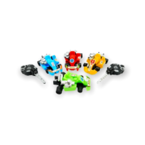 Go-cart avec lance clefs 4 sortes 24 pcs