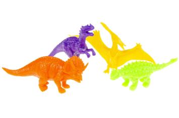 Dino's glow in the dark 4 soorten verpakt per 60 stuks