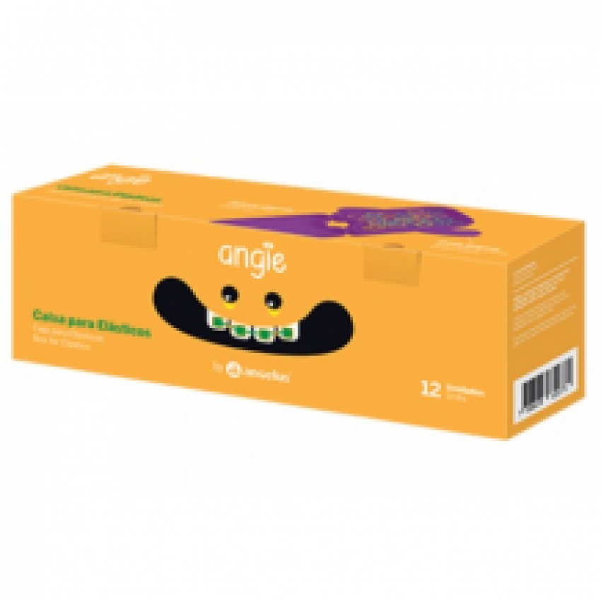 Bewaarboxjes voor Ortho Elastics roze-groen-paars 12 st