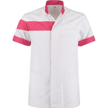 De Berkel JUUL Unisex jack wit/roze