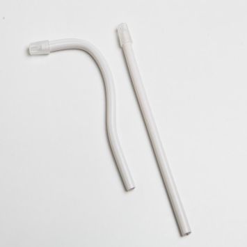 PLUSS aspiration de salive longue 145 mm - 100pcs - blanc opaque
