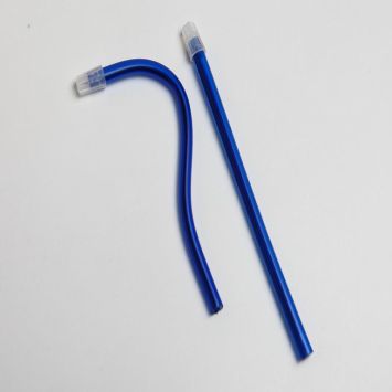 PLUSS aspiration de salive longue 145 mm - 100pcs - bleu transparent