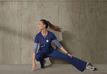 Barco Medical Uniforms femmes Victory Performance Knit bleu-acier
