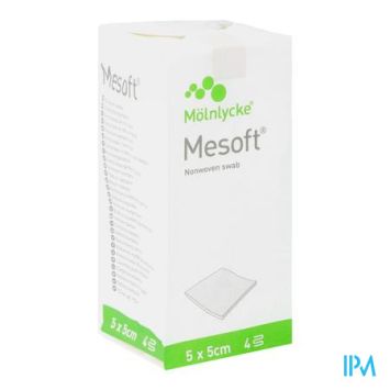 Mesoft 5x5cm (niet steriel) non woven kompressen  100 stuks