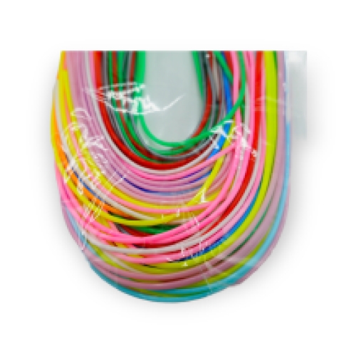 Scoubidou plastic draadjes 10 zakjes van 40 stuks felle kleuren