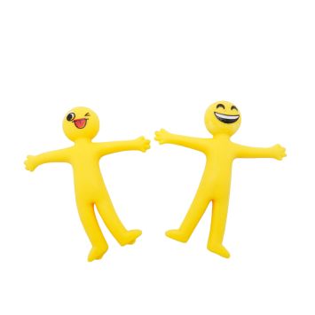 Stretchy smiley men per 100 stuks 7 soorten