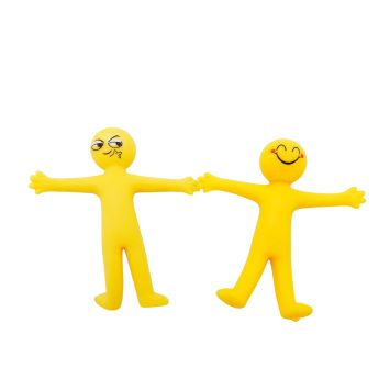 Stretchy smiley men per 100 stuks 7 soorten