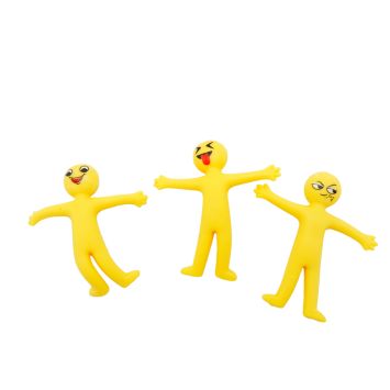 Stretchy smiley men per 100 stuks 7 soorten