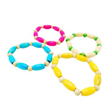 Bracelets en bois 50 pcs