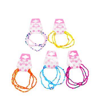 Set de 3 bracelets sur carte par 50 pièces