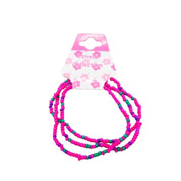 Set de 3 bracelets sur carte par 50 pièces