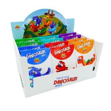 Jeu de construction Dinosaures avec cubes 6 espèces par 12 pièces