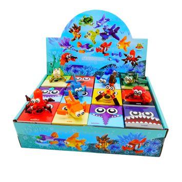 Jeu de construction d'animaux marins avec cubes par 12 pièces