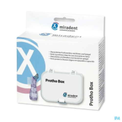 Prothesebox met protheseborstel