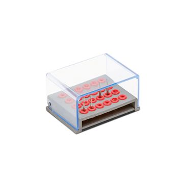 Borenblokje Larident LT-1 FG/RA universeel 24 boren rood/grijs