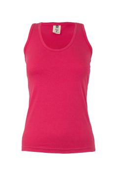 Dames Tank Top 100% katoen  Fuchsia