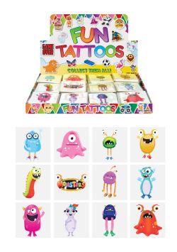 Funny Monsters tattoo 48 sachets de 12 sortes