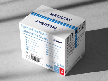 Medizay nitrile medische onderzoekshandschoenen 100 stuks blauw