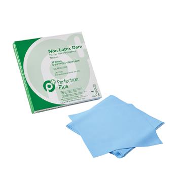 Perfection Plus Non Latex Dam MEDIUM bleu 152 x 152 mm 20 feuilles