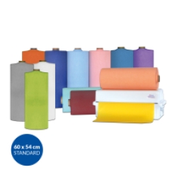 Patient slabbetjes op rol No. 3 standard dubbellaags 60x 54cm- oranje 80 st