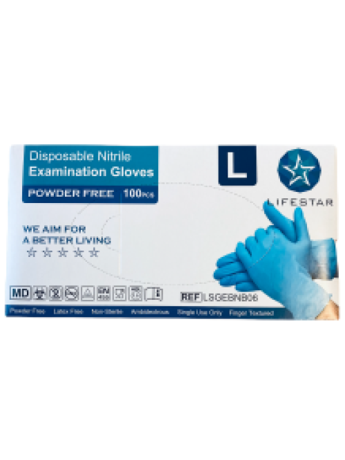 Handschoenen nitrile blauw Large Lifebouy (10 x 100 stuks)