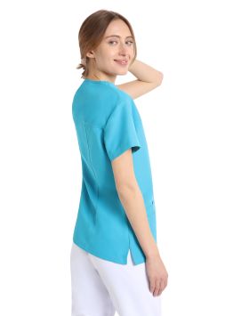 Tunique pour Dames Quick Power microfibre sans repassage Turquoise