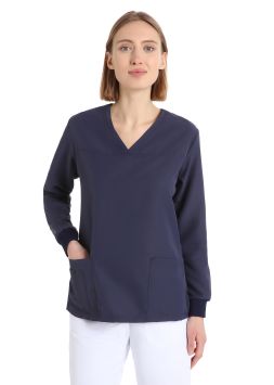 Tunique pour Dames Quick Power manches longues sans repassage Dark Blue